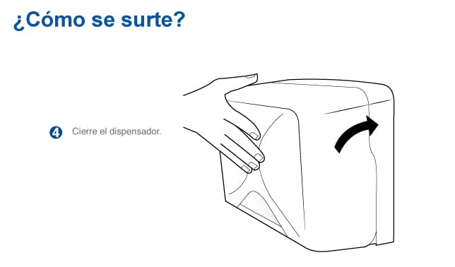 Cómo se surte el dispensador - Familia Institucional