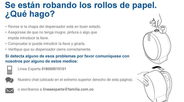 Se roban los rollos de papel - Familia Institucional
