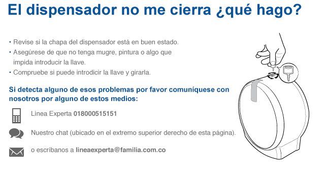 El dispensador no cierra - Familia Institucional
